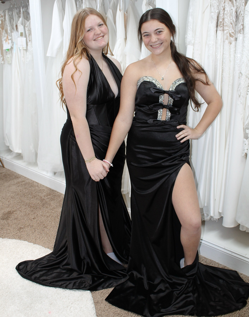 Sparkly Black Strapless Corset Side Slit Long Prom Dress With Rhinestones
