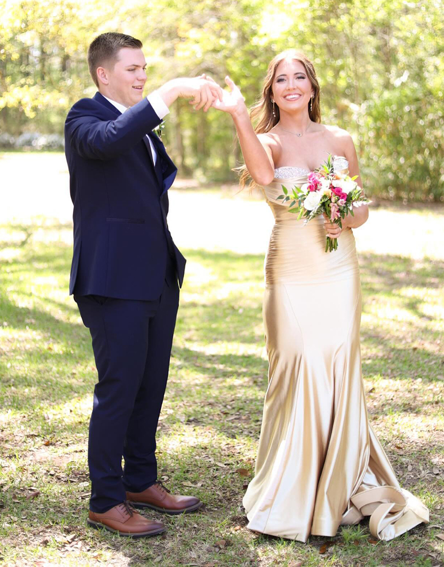 Sparkly Gold Mermaid Strapless Ruched Long Prom Dress With Beading