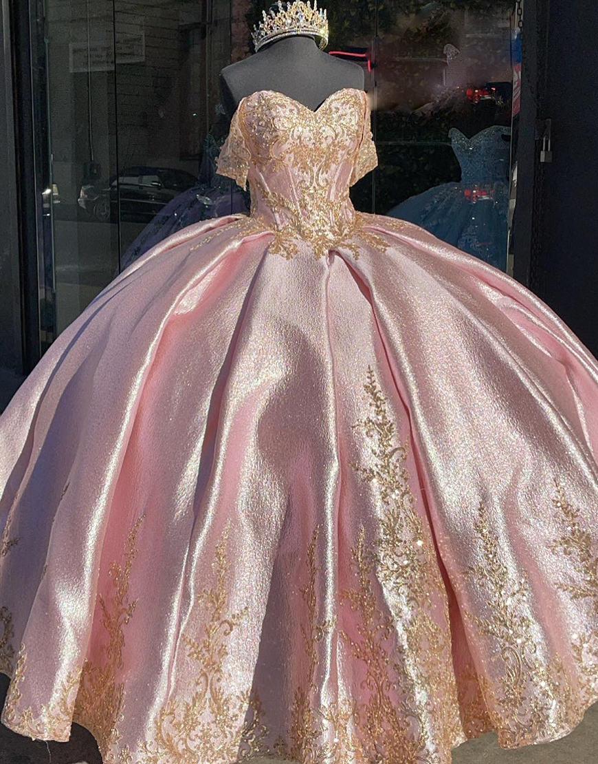 Sparkly Blush Sweetheart Ruffle Beading Quinceanera Dresses With Appliques