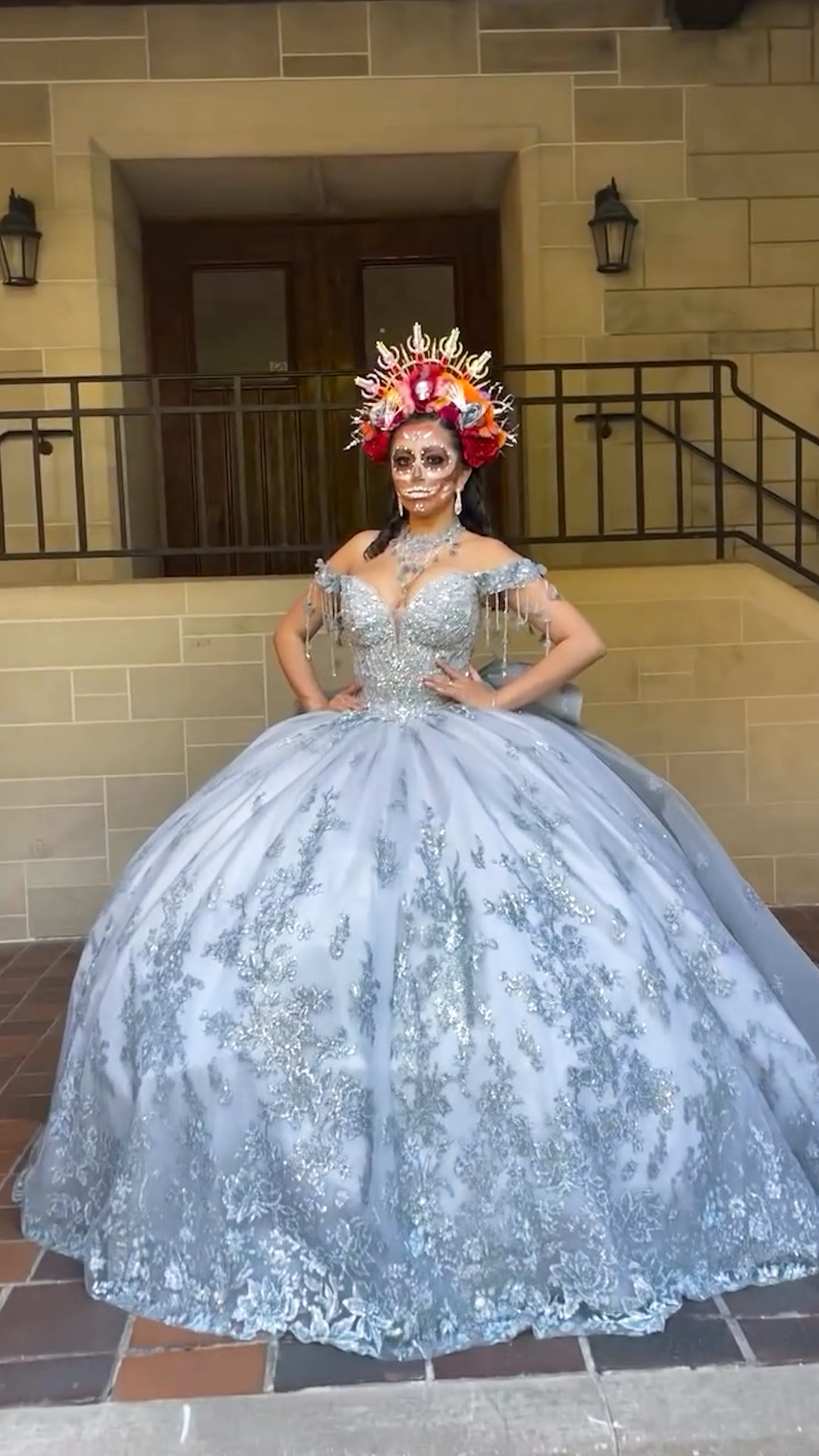 Sparkly Silver Off the Shoulder Sequined Appliques Tassels Tulle Quinceanera Dress