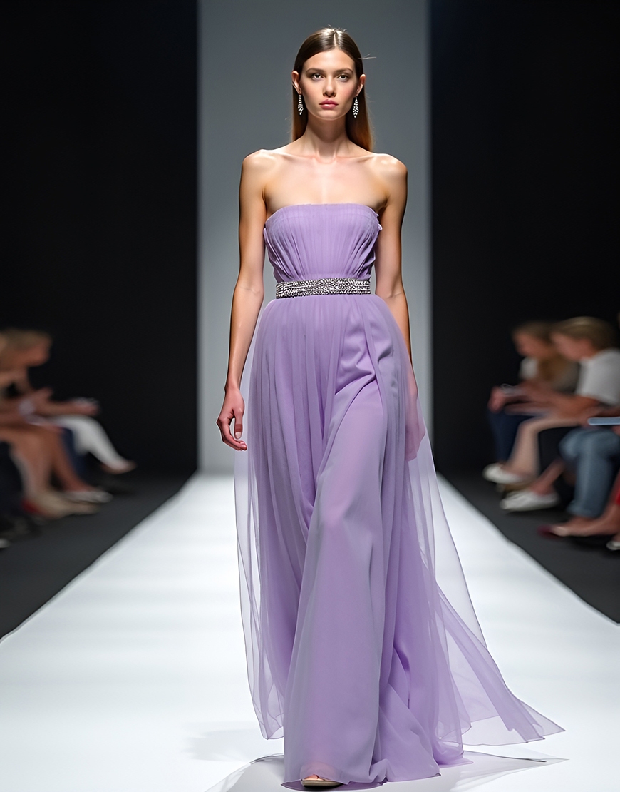 Sparkly Lilac A Line Off The Shoulder Long Formal Dress With Beading