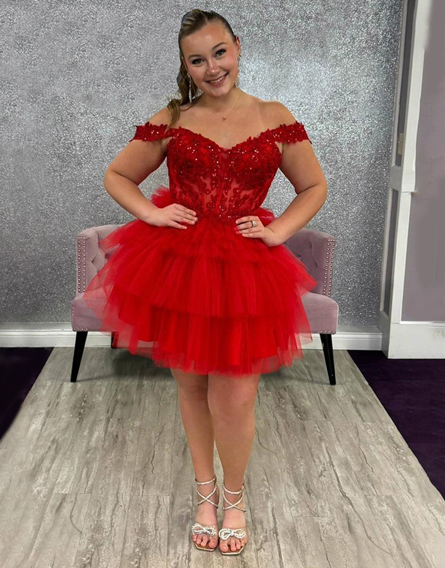 Sparkly Black Corset Tulle Short Homecoming Dress with Lace