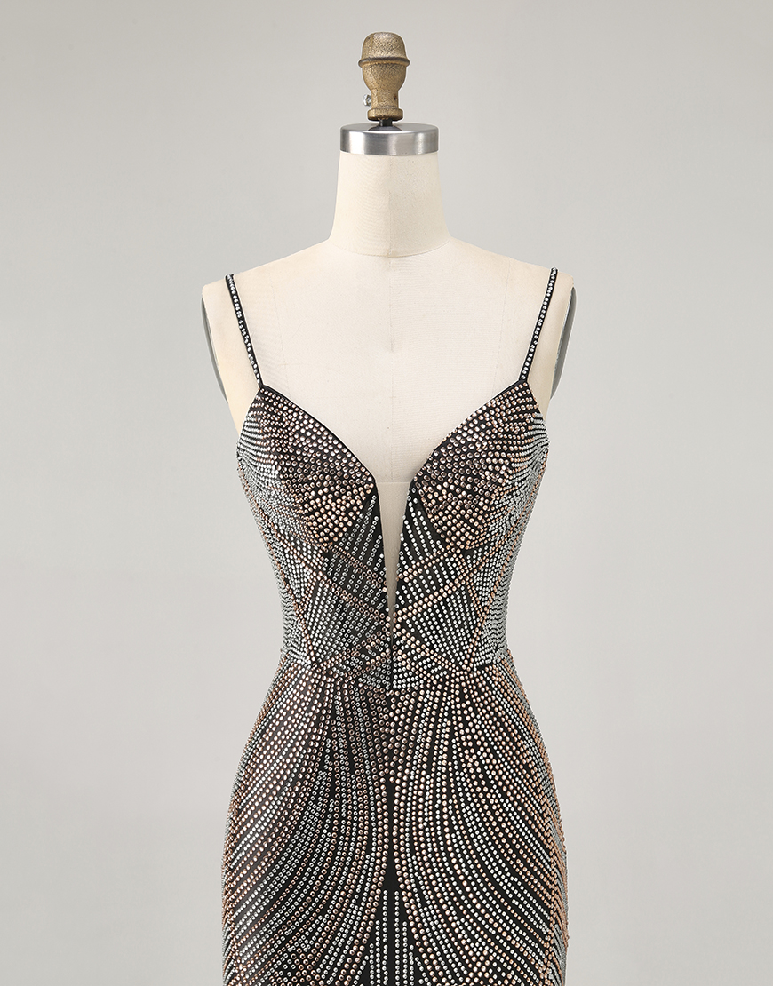 Sparkly Royal Blue Short Tight Backless Homecoming Dress with Beading