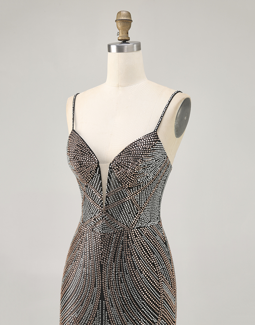 Sparkly Royal Blue Short Tight Backless Homecoming Dress with Beading