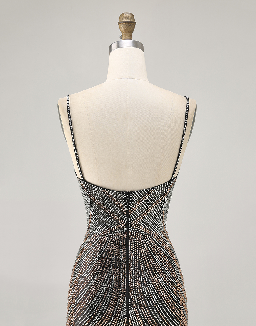 Sparkly Royal Blue Short Tight Backless Homecoming Dress with Beading