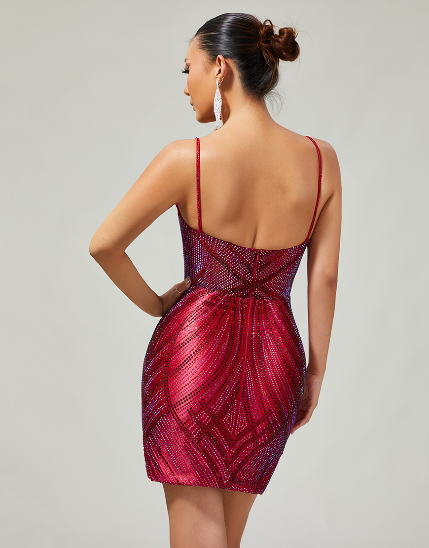 Sparkly Royal Blue Short Tight Backless Homecoming Dress with Beading