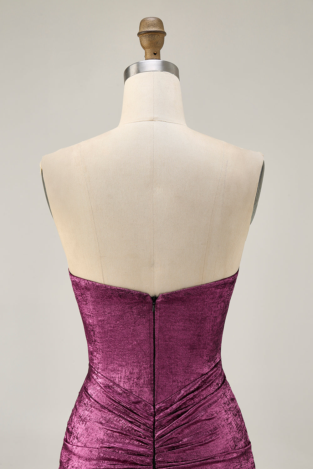 Sparkly Golden Strapless Metallic Short Tight Homecoming Dress with Beading