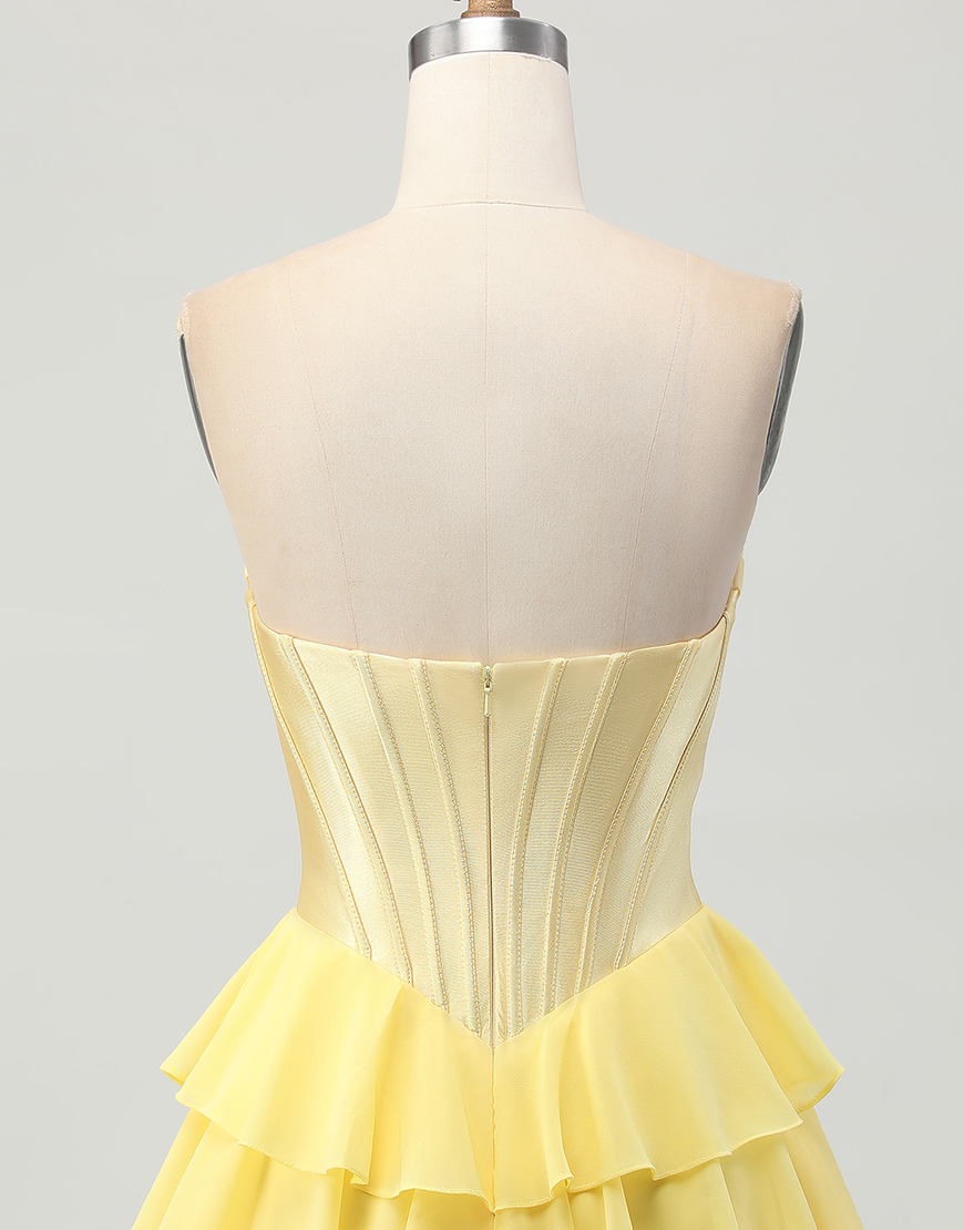 Blue Ruffled Sweetheart Short Corset Homecoming Dress with Lace