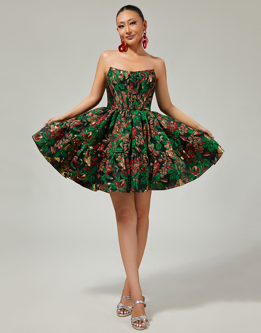 Purple Floral Off the Shoulder Corset Short Homecoming Dress