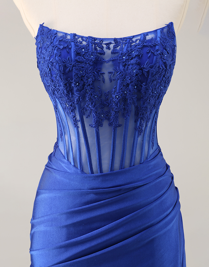 Black Bodycon Satin Short Corset Homecoming Dress with Lace