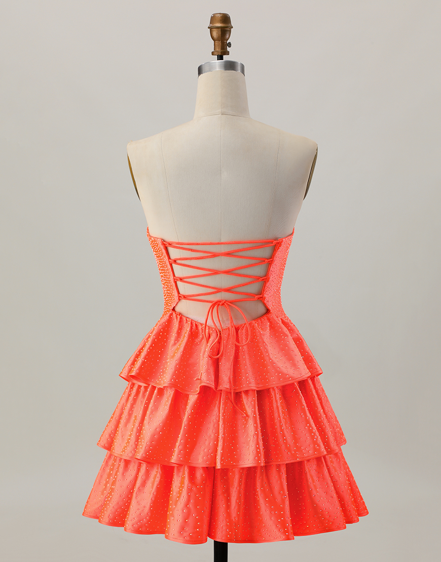 Sparkly Black A Line Ruffled Short Homecoming Dress with Beading