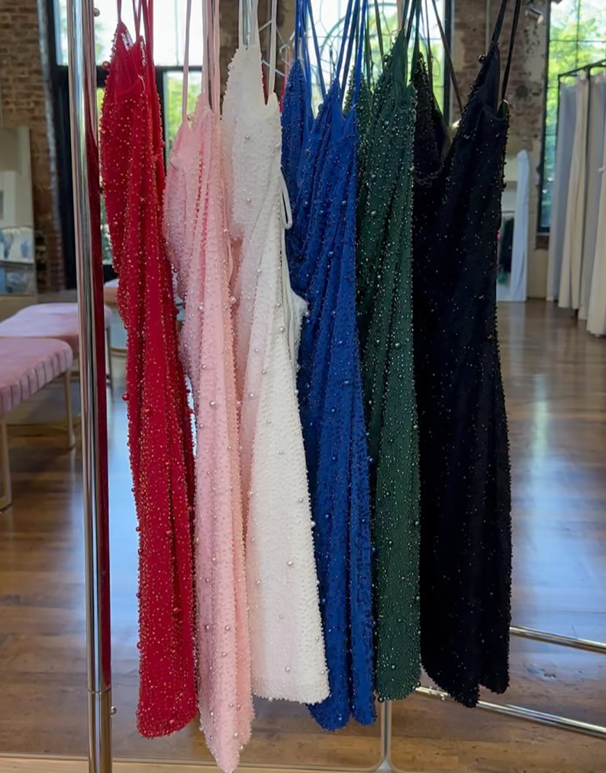 Sparkly Royal Blue Sequin Spaghetti Straps Tight Short Homecoming Dress with Pearls