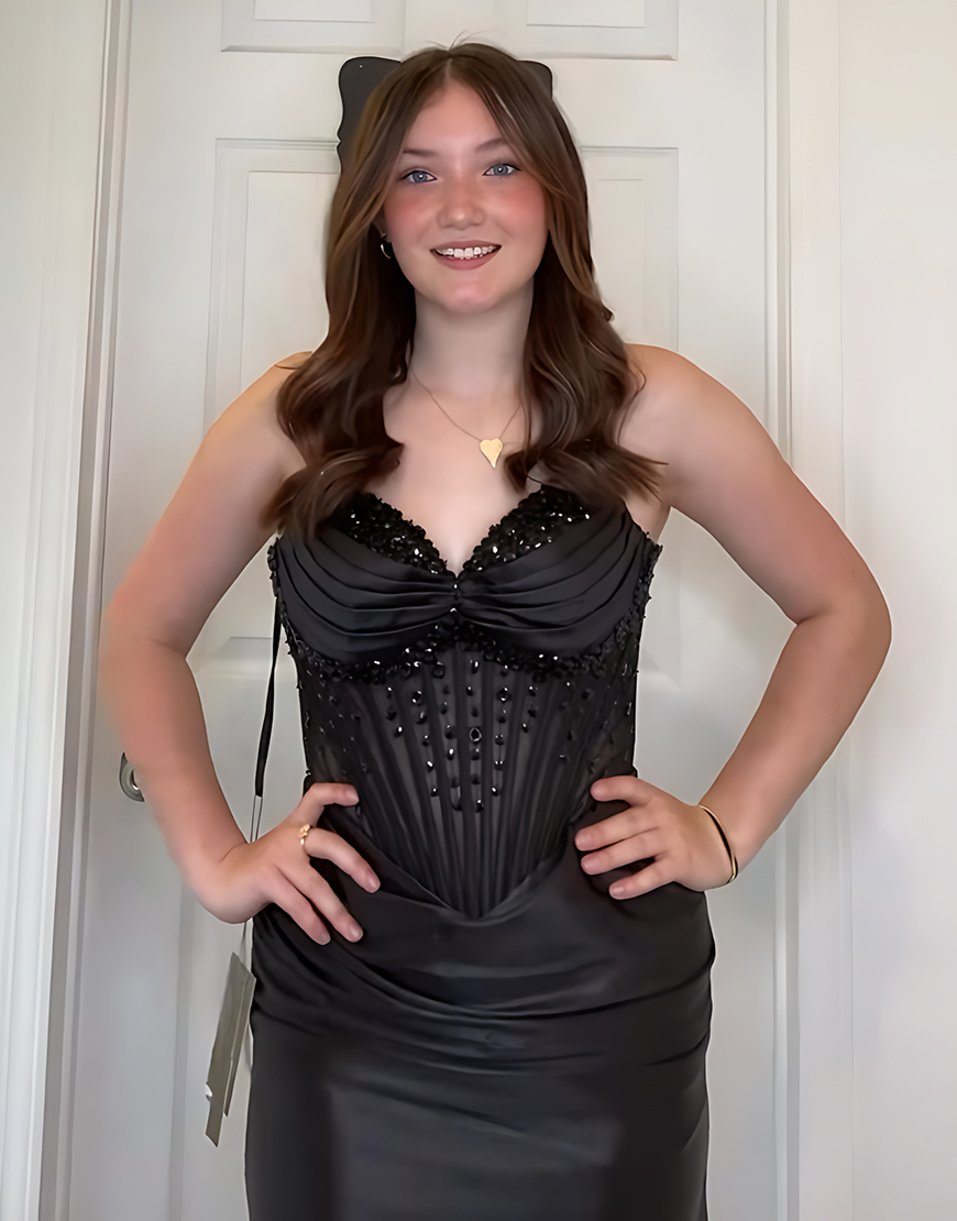 Sparkly Grey Blue Satin Tight Short Corset Homecoming Dress with Beading