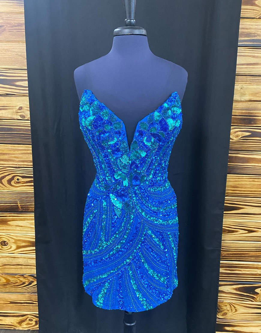 Sparkly Purple Sequins Tight Short Homecoming Dress