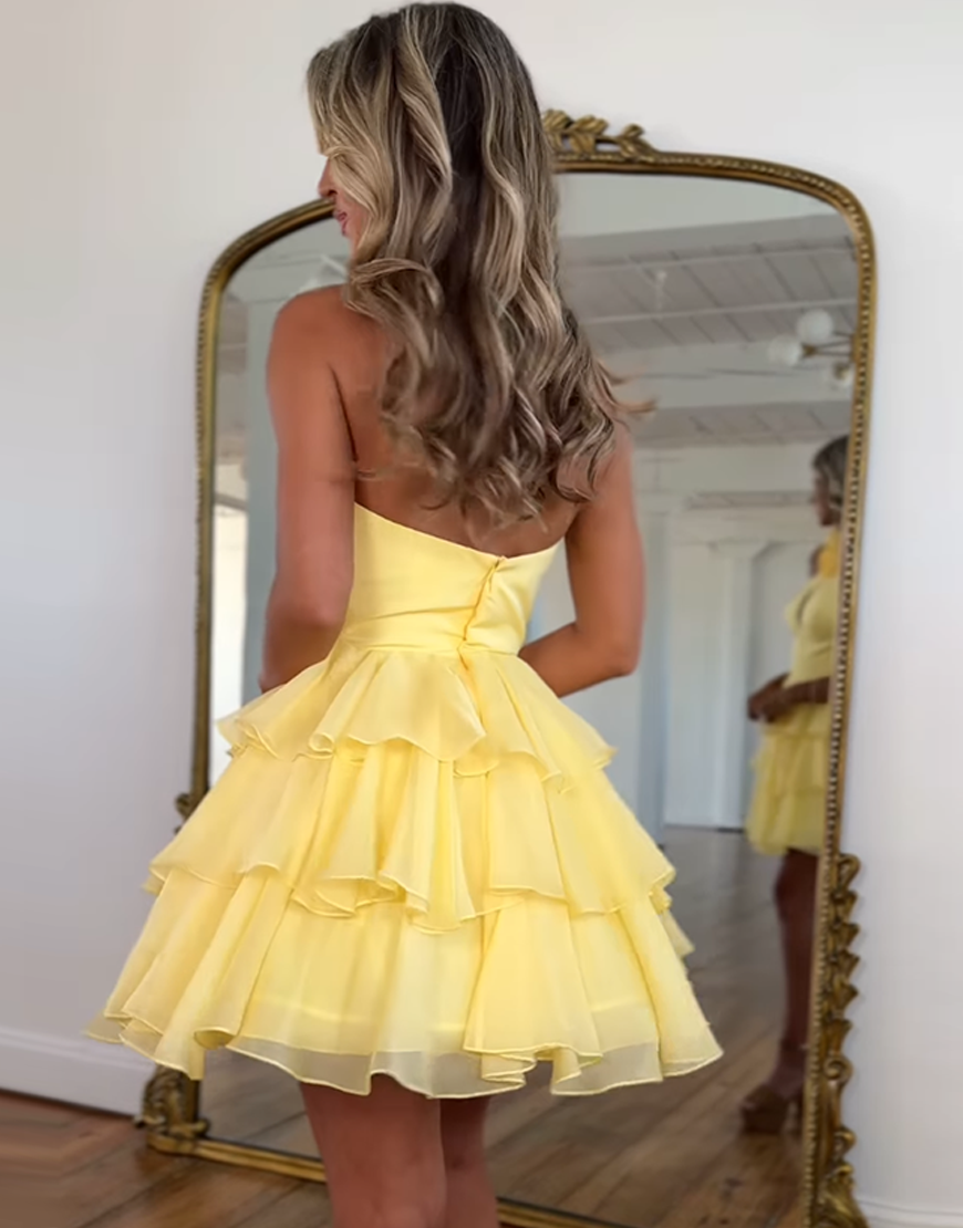 Black Floral Short High Neck  Homecoming Dress with Ruffles