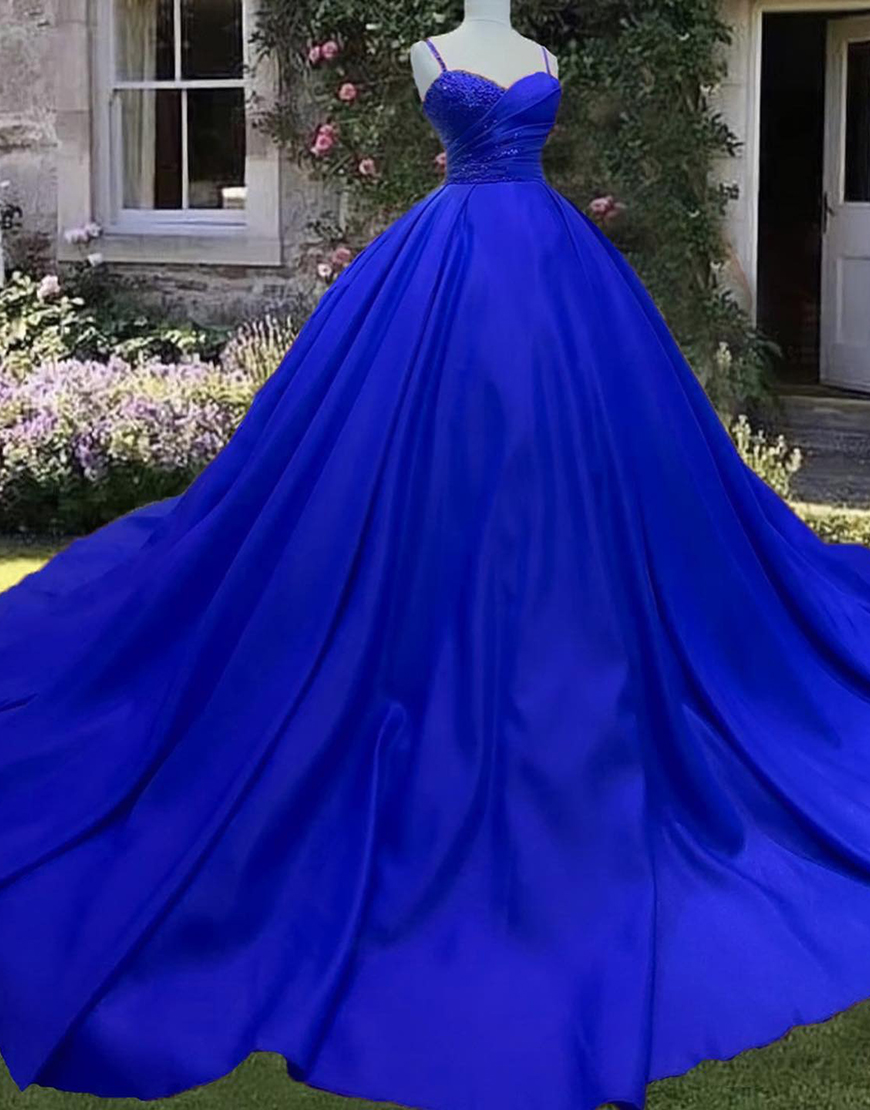 Sparkly Purple Princess Ball Gown Satin  Long Quinceanera Dress with Sequins