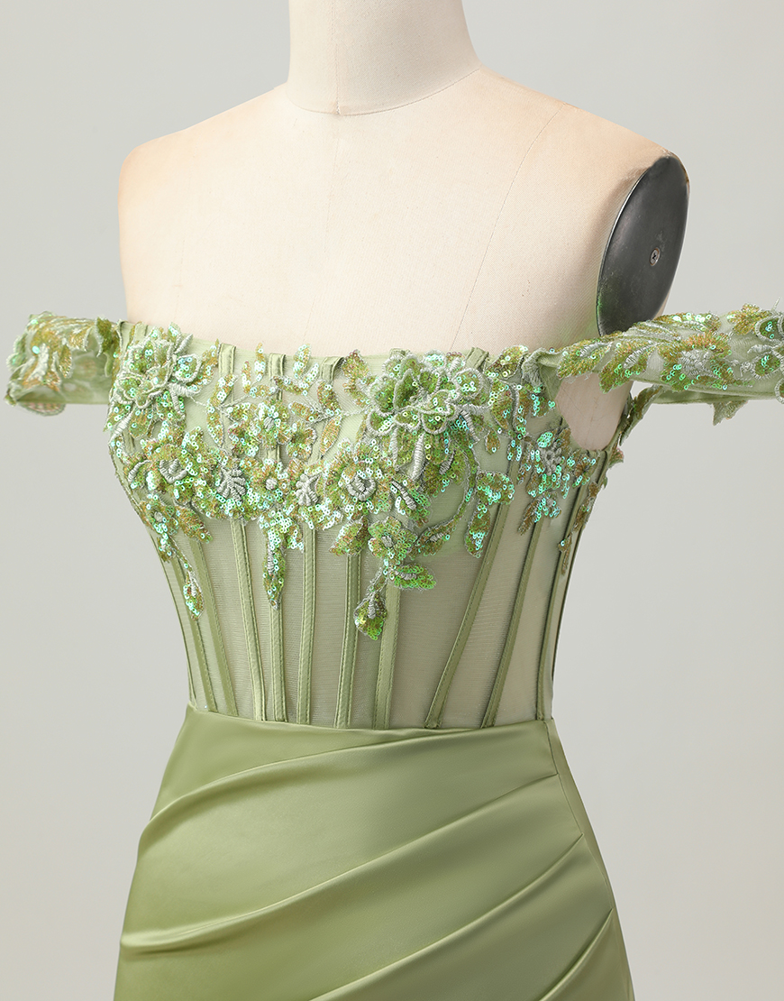 Sparkly Green Corset Tight Short Homecoming Dress with Sequins