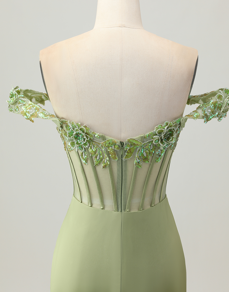 Sparkly Green Corset Tight Short Homecoming Dress with Sequins