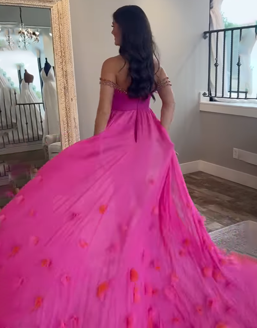 Sparkly Fuchsia Short Floral Tight Satin Homecoming Jumpsuits with Cape