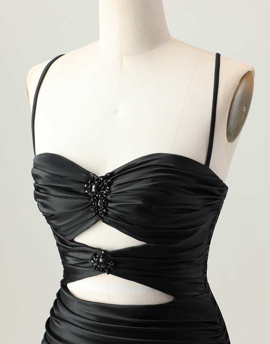 Sparkly Red Tight Cut Out Short Homecoming Dress with Rhinestone