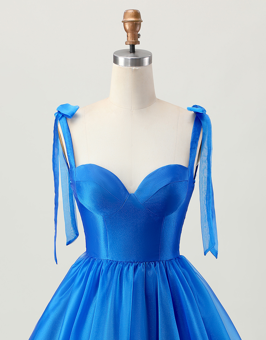 Simple Royal Blue A Line Short Homecoming Dress