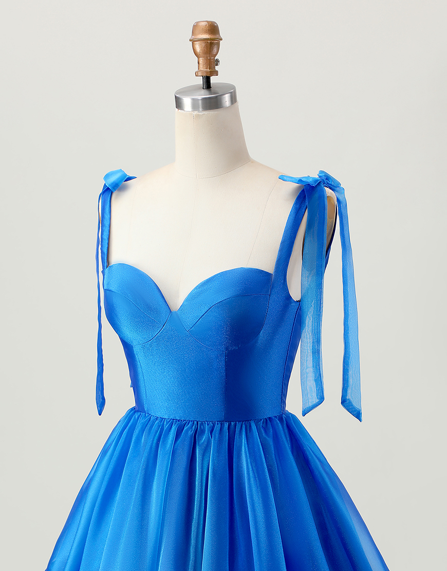 Simple Royal Blue A Line Short Homecoming Dress