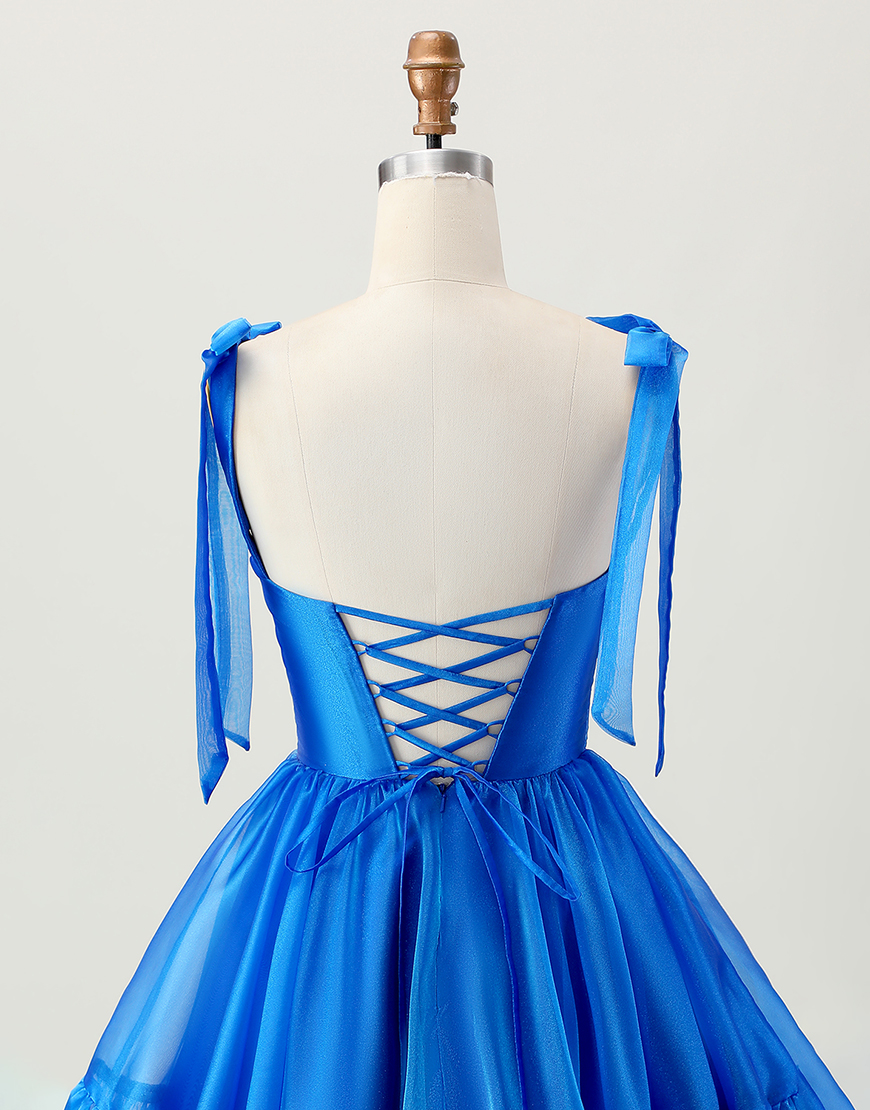 Simple Royal Blue A Line Short Homecoming Dress