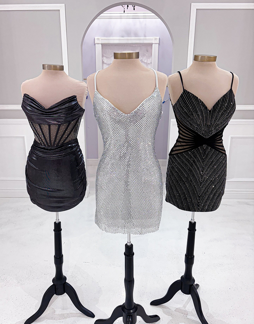 Sparkly Black Strapless Ruched Short Corset Homecoming Dress with Beading