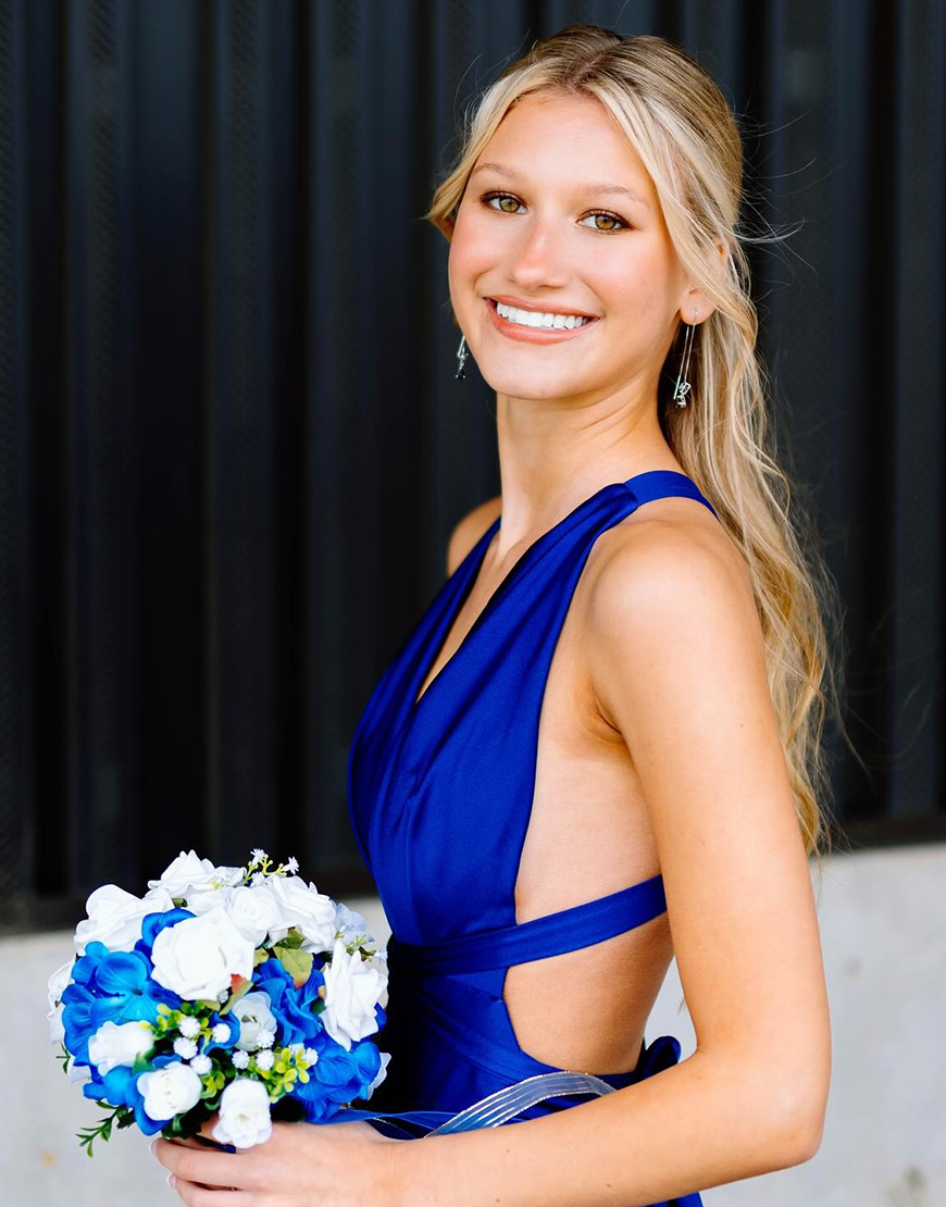 Simple Royal Blue Mermaid V-Neck Satin Long Prom Dress