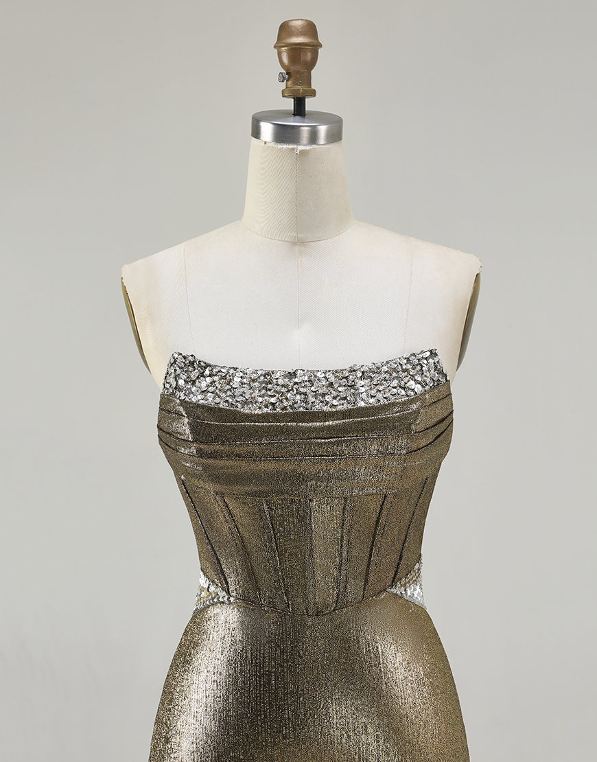 Sparkly Fuchsia Mermaid Beaded Corset Long Prom Dress