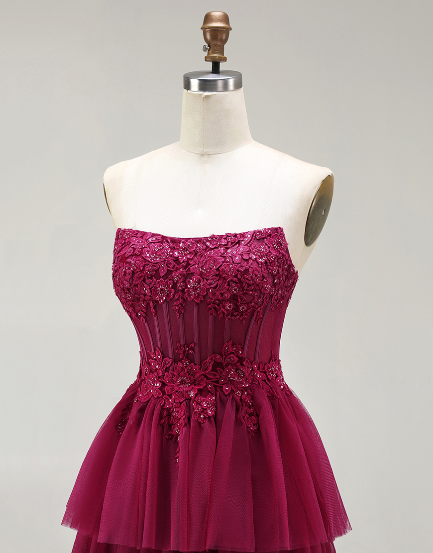 Sparkly Green Corset Beaded Floral Long Prom Dress with Ruffles