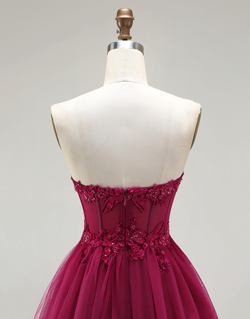 Sparkly Green Corset Beaded Floral Long Prom Dress with Ruffles