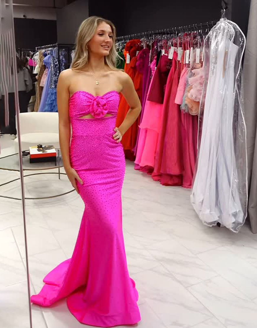 Sparkly Green Beaded Mermaid Sweetheart Long Prom Dress with 3D Flower