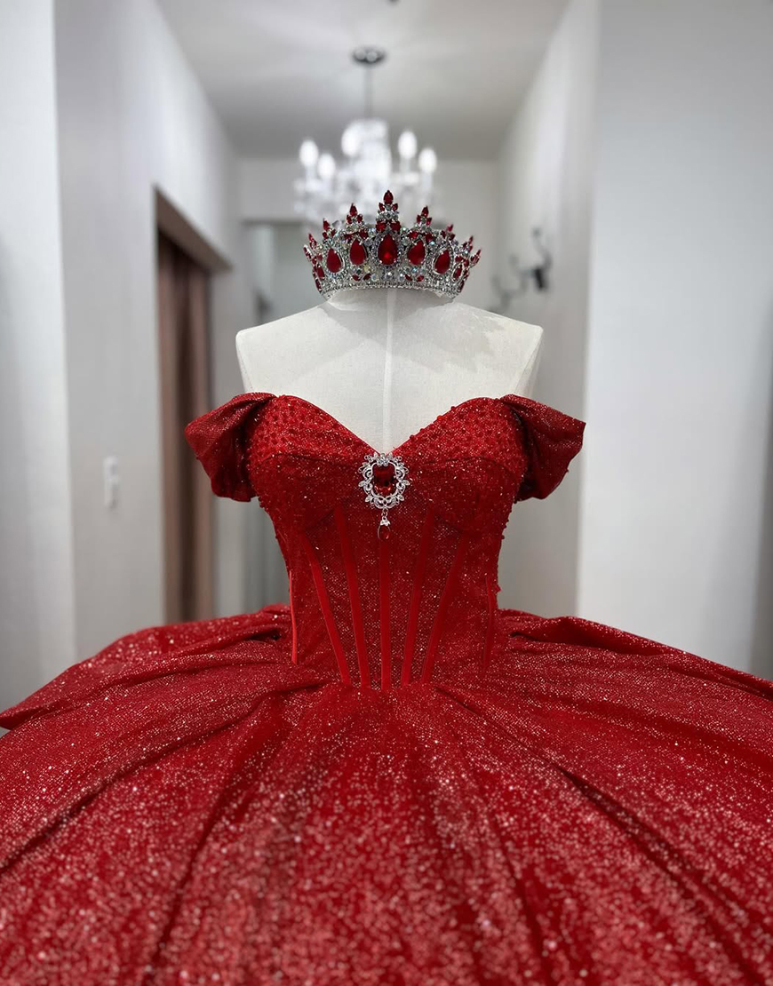 Sparkly Grey Blue Sweetheart Corset Ball Gown Bedaed Quinceanera Dress with Bow