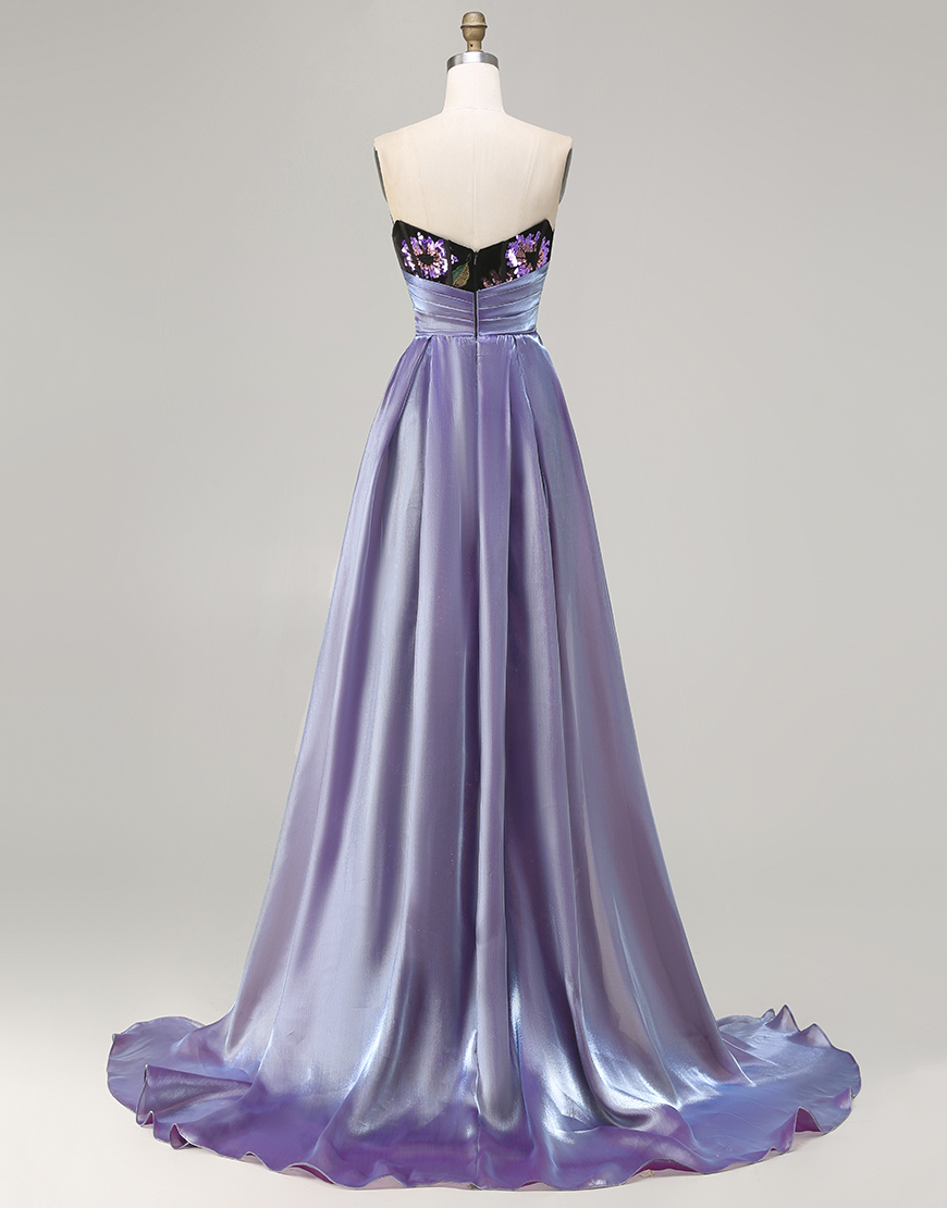 Black Corset Sheath Strapless Floral Long Prom Dress with Cape