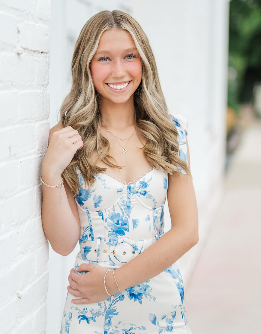 Floral White Blue Corset Mermaid Ruffled Long Prom Dress with Belt