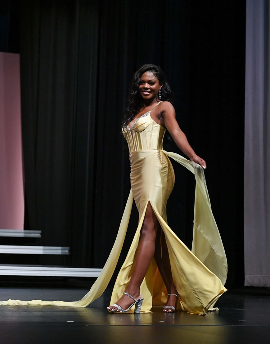 Sparkly Gold Beaded Corset Mermaid Long Prom Dress with Cape