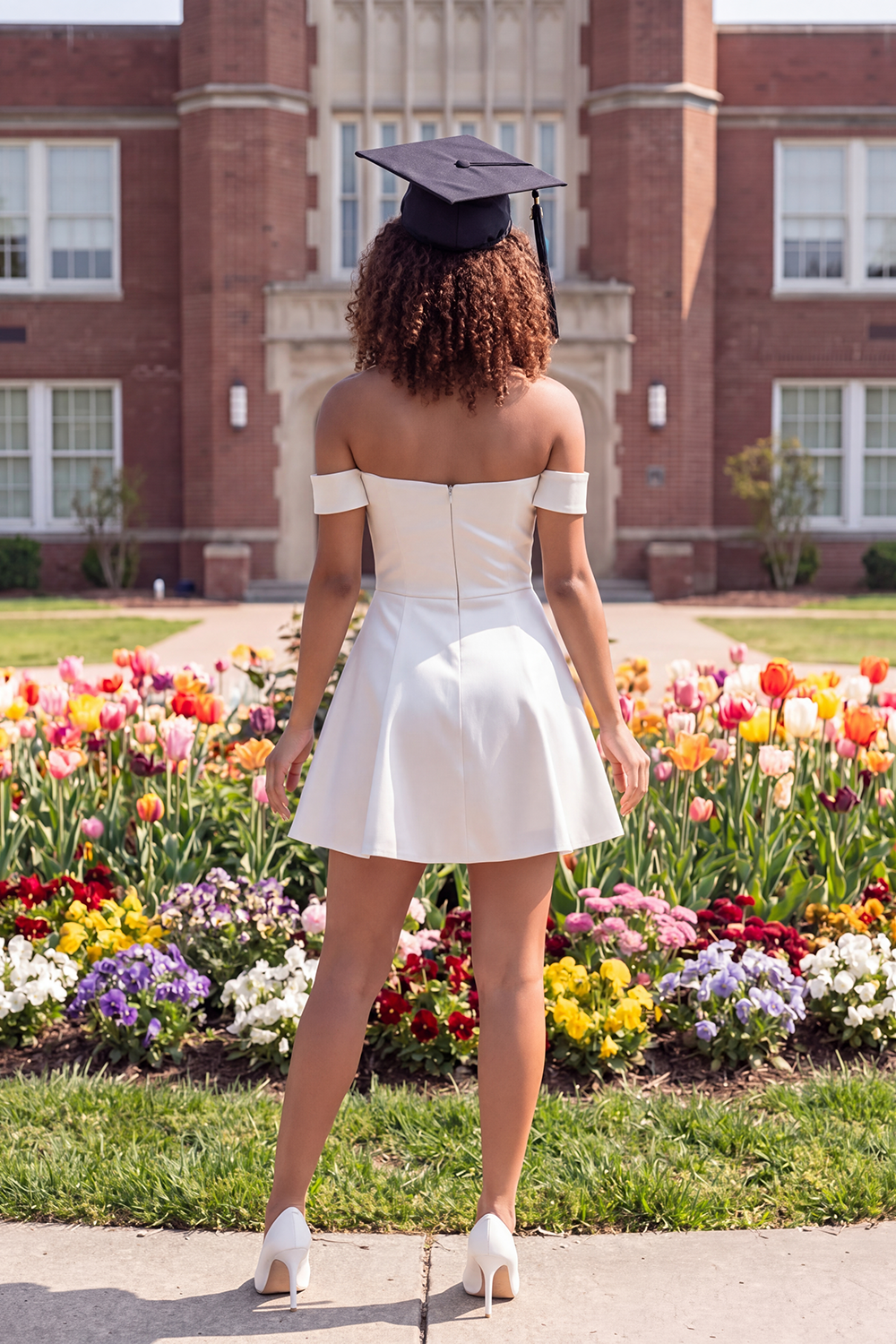 Ivory Off the Shoulder Short Bodycon Graduation Dress