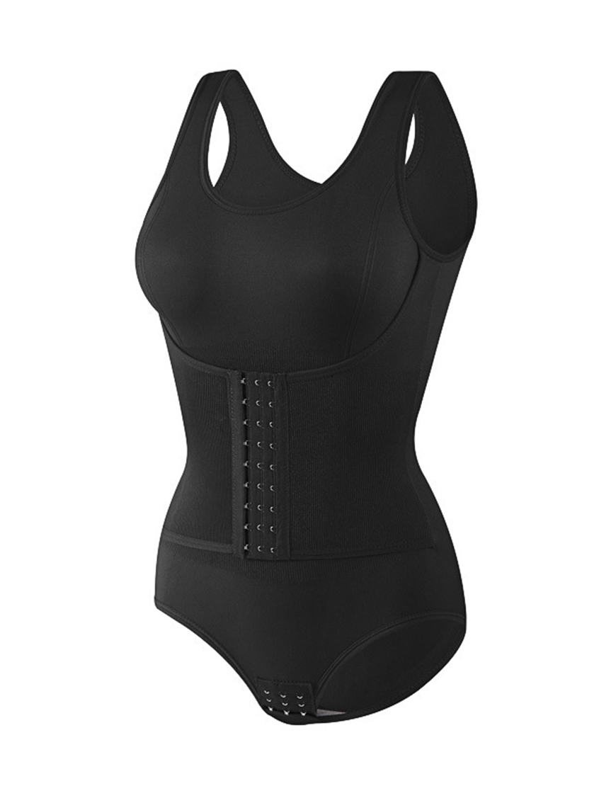 Grey Blue Push Up Tummy Control Buckle Waist Shapewear