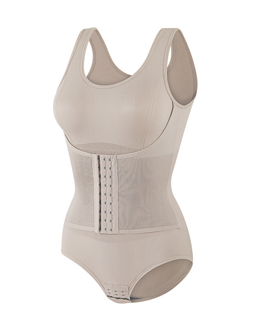 Grey Blue Push Up Tummy Control Buckle Waist Shapewear