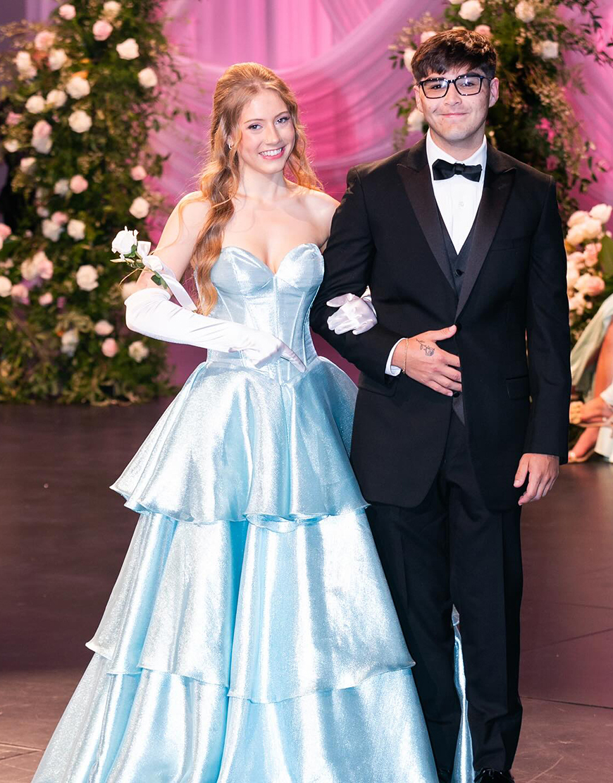 Sky Blue Glitter Satin Corset Tiered A Line Sweetheart Long Prom Dress with Ruffles