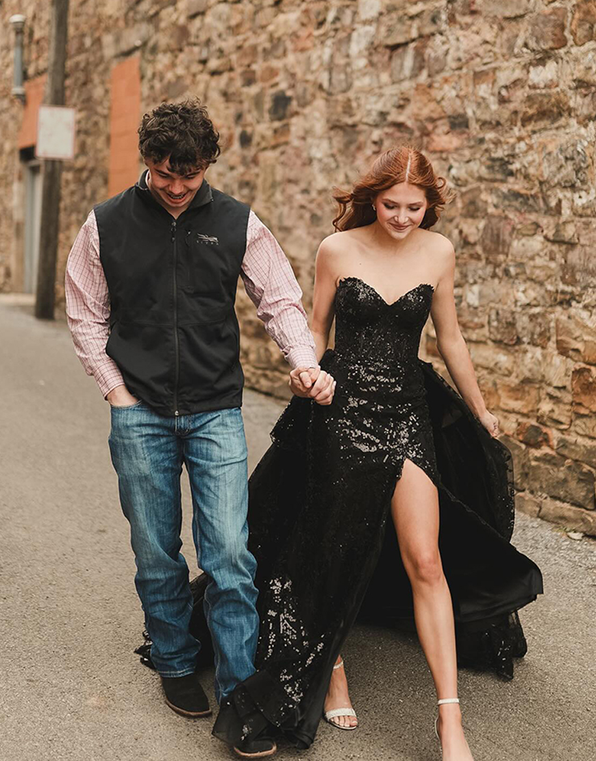 Sparkly Light Blue Corset Ruffled Tiered Long Prom Dress with Cape