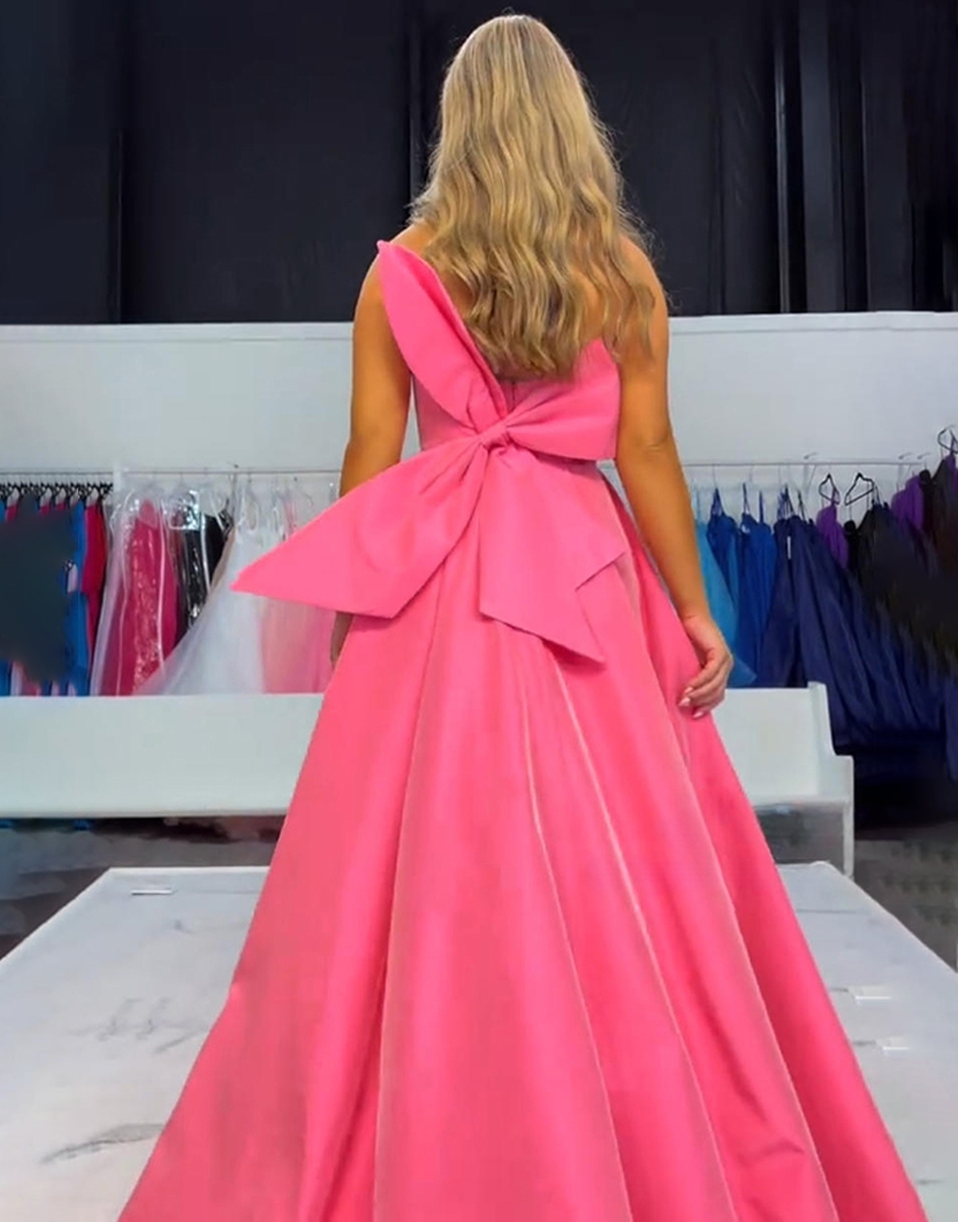 Strapless Long Pink Mermaid Prom Dress with Cape