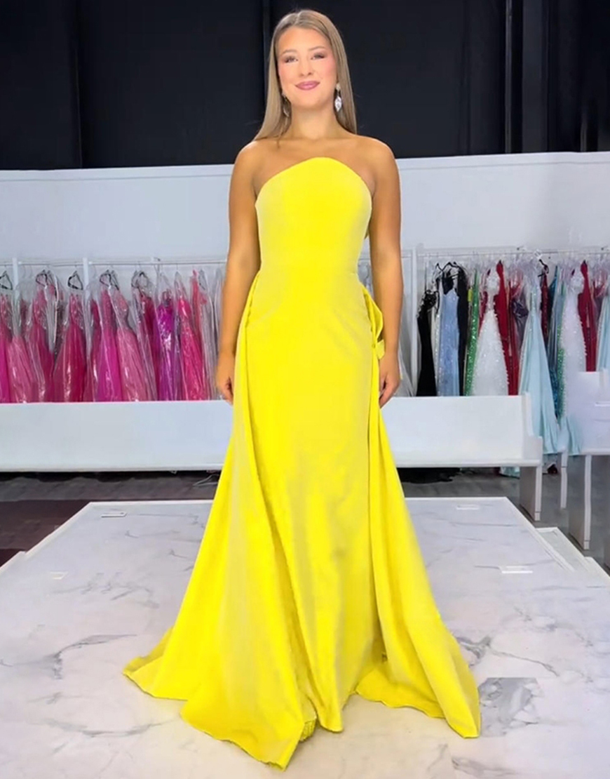 Strapless Long Pink Mermaid Prom Dress with Cape