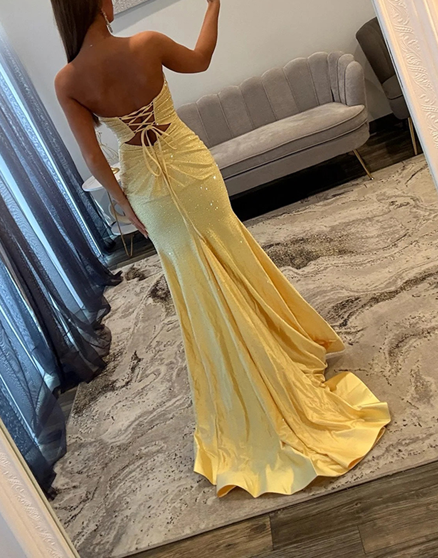 Sparkly Dark Green Mermaid Keyhole Beaded Long Prom Dress with Slit