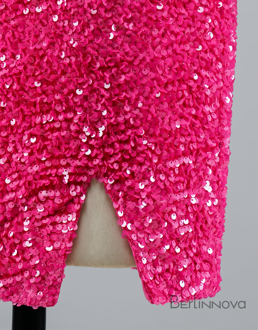 Sexy Glitter One-Shoulder Sequins Homecoming Dress Party Dress