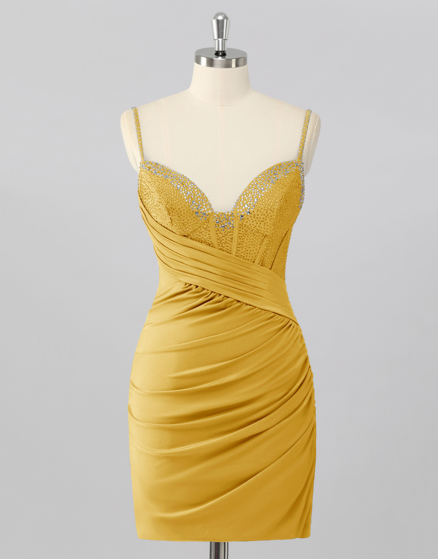 Sparkly Sky Blue V Neck Tight Short Corset Homecoming Dress with Beading