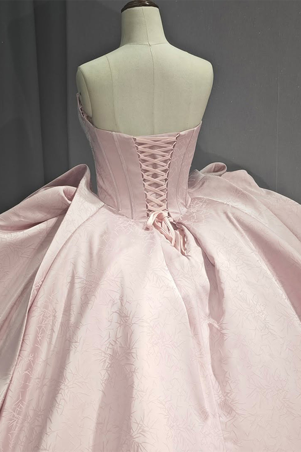 Sparkly Pink Sweetheart Corset Floral Long Quinceanera Dress with Beading