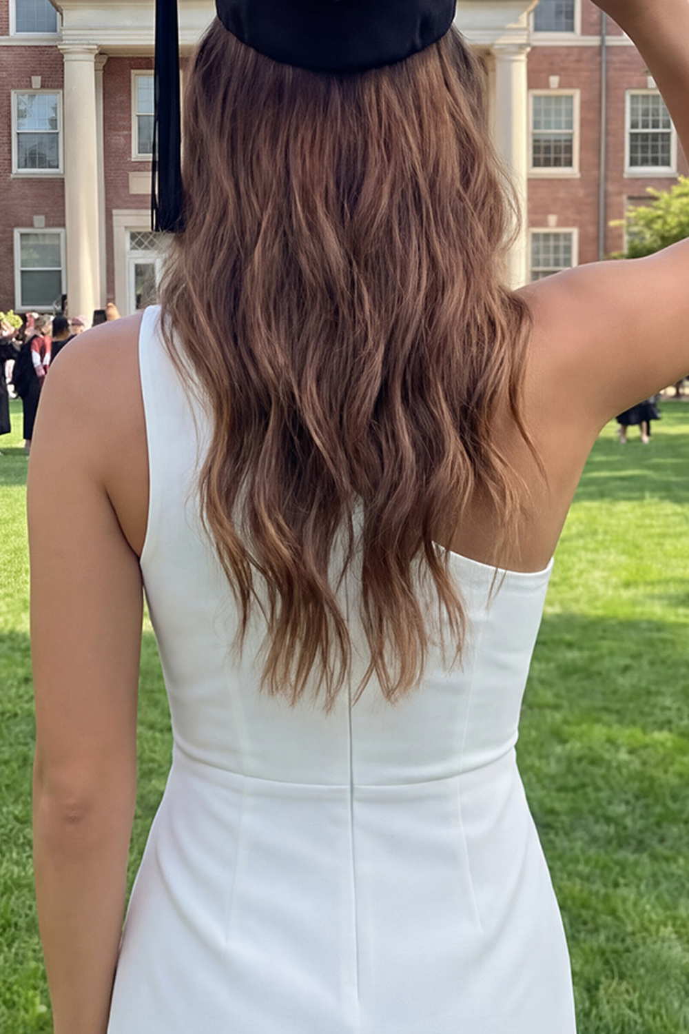 Ivory One Shoulder Tight A Line Short Graduation Dress