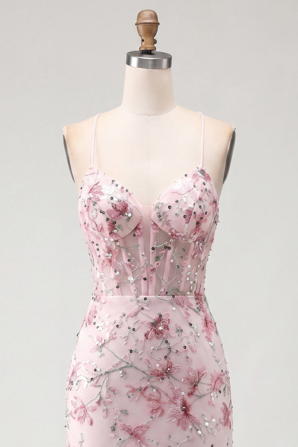 Sparkly Black Floral Corset Tight Short Beaded Spaghetti Straps Homecoming Dress